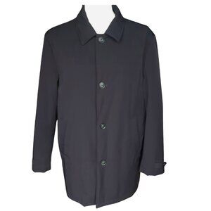 Calvin Klein SZ 42R Black Quilted Lined Men's Nylon Medium Length Overcoat